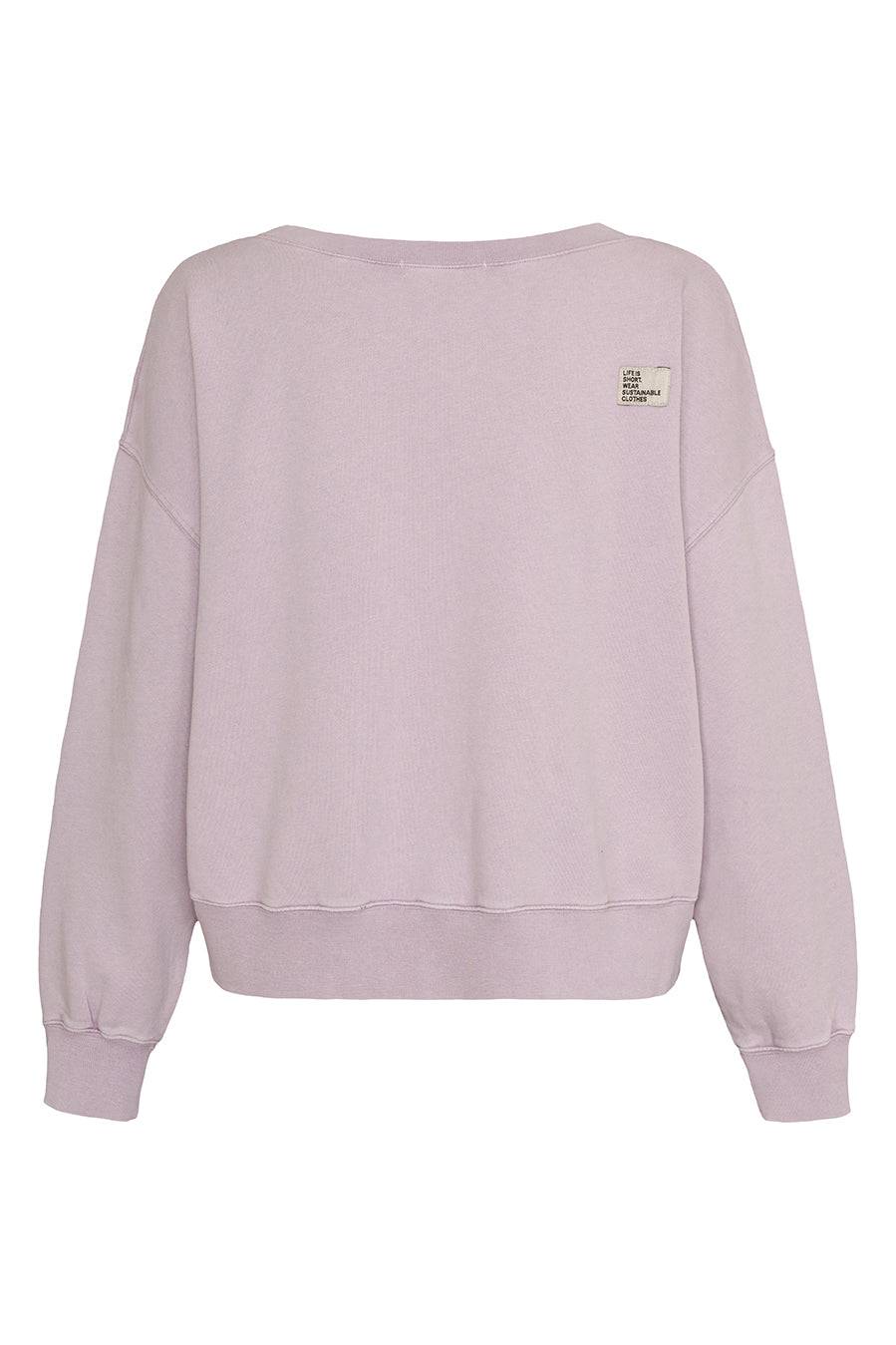 Liv Bergen Sweater square "100% Organic Cotton" in lilac Saisonale Angebote