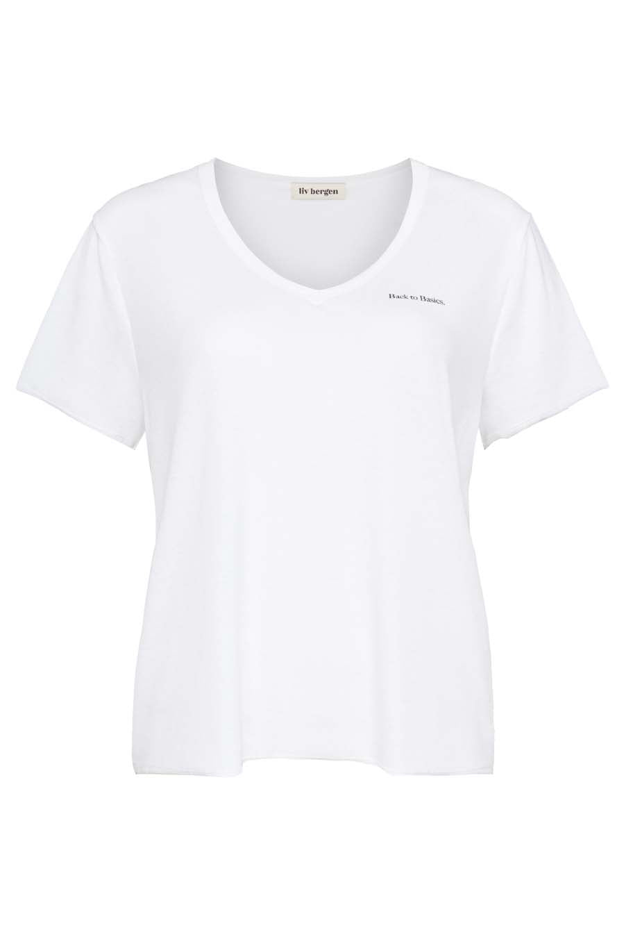 Liv Bergen T-Shirt Basics in optic white Tiefpreis