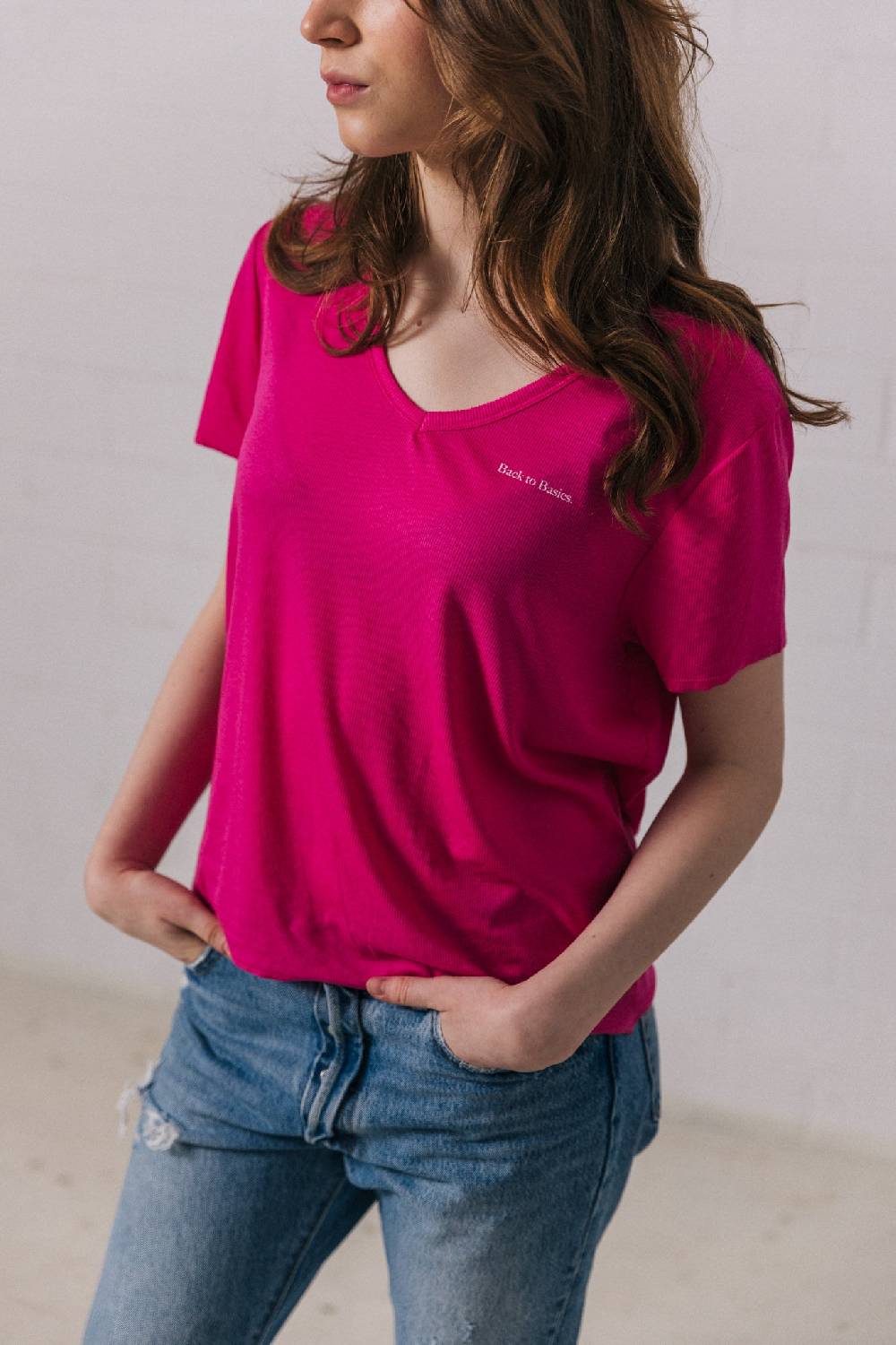 Liv Bergen T-Shirt Basics in falcon Neueste Stile