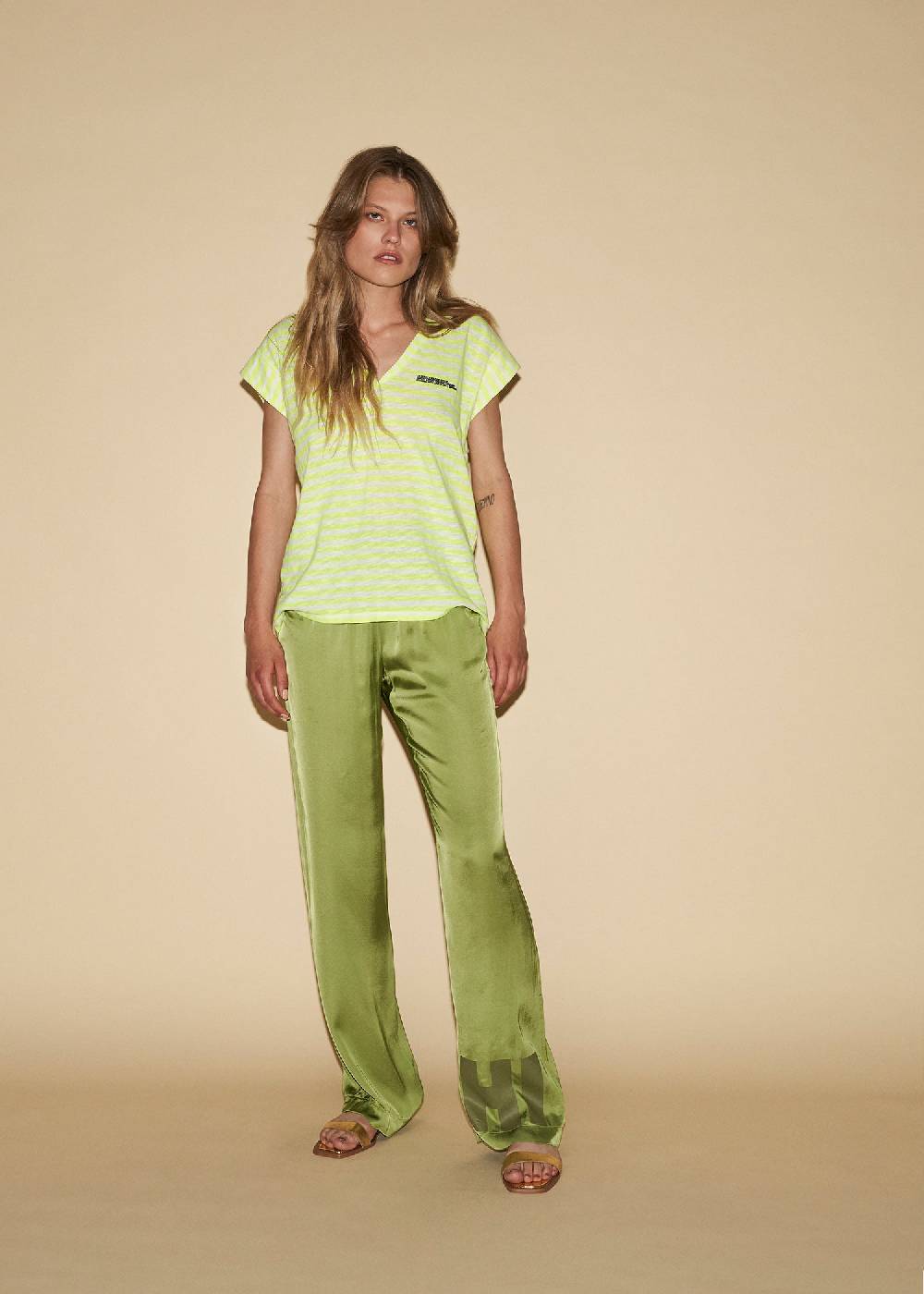 Liv Bergen T-Shirt Stripe in neon pink Rabatte dieses Monats
