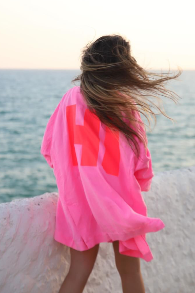 Liv Bergen Oversized Blazer HI in neon pink Günstiger Verkauf