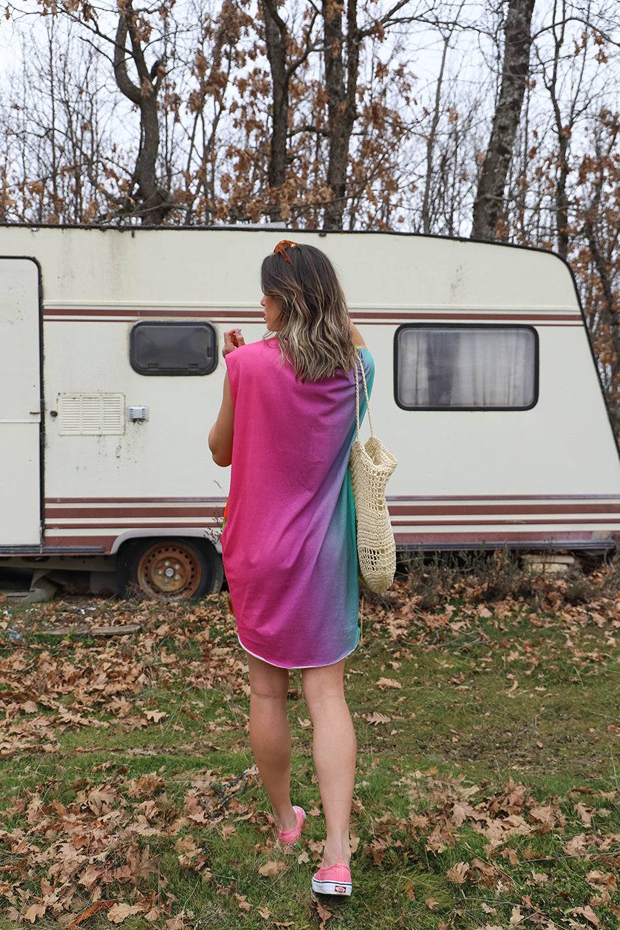 Liv Bergen Kleid Rainbow in multicolour Fabrikverkauf