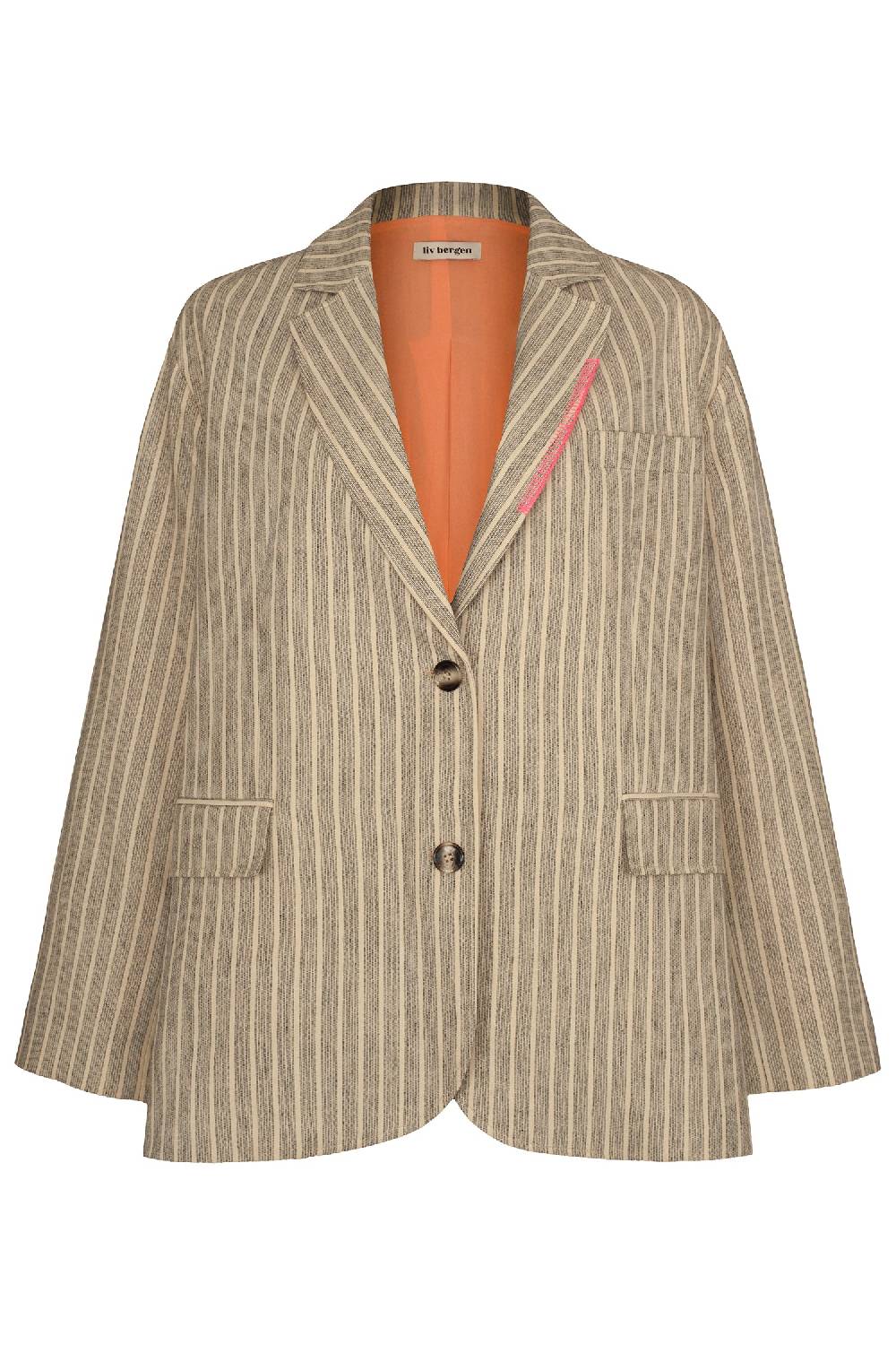 Liv Bergen Oversized Blazer HI in stripe Sonderangebot