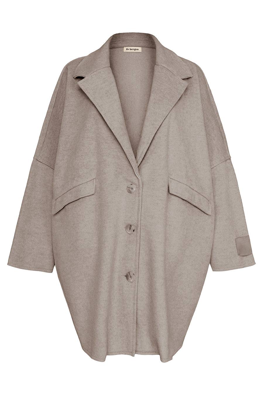 Liv Bergen Oversized Mantel in mouse Saisonschlussverkauf