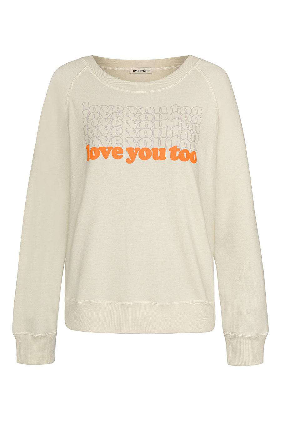 Liv Bergen Sweater LOVE in silver Online Outlet