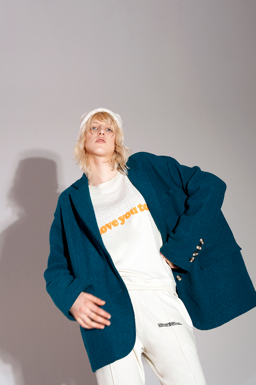 Liv Bergen Sweater LOVE in silver Online Outlet