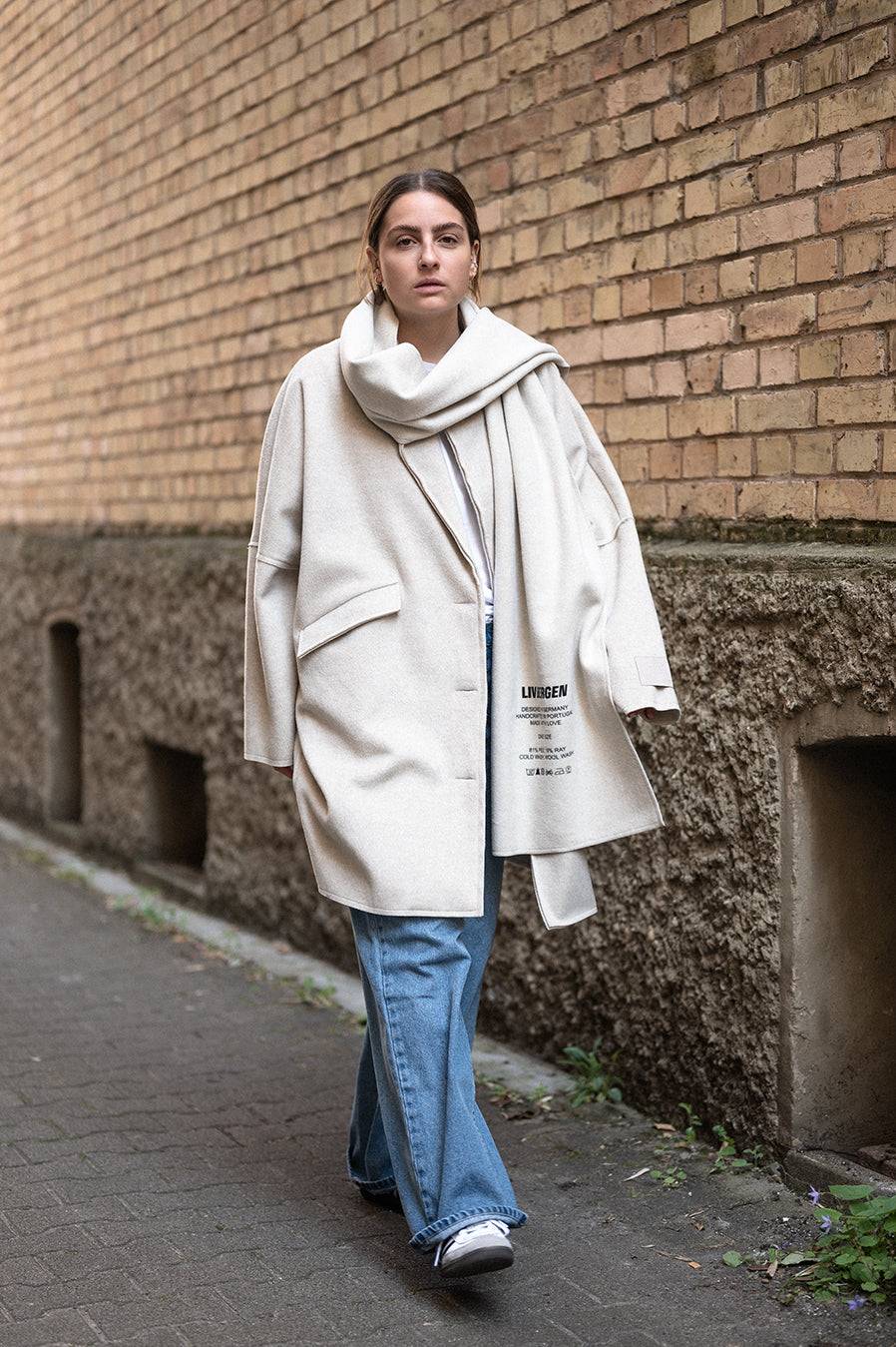 Liv Bergen Oversized Mantel in sand Neuheiten