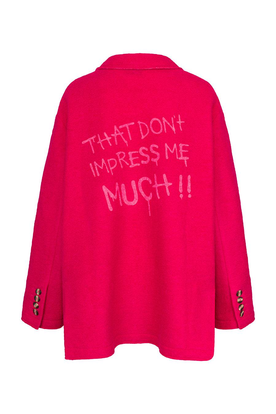 Liv Bergen Oversized Jacke "THAT DON'T IMPRESS ME MUCH" in pink Neueste Stile