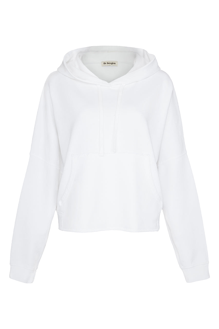 Liv Bergen Hoodie cropped in optic white Vierteljährliche Förderung
