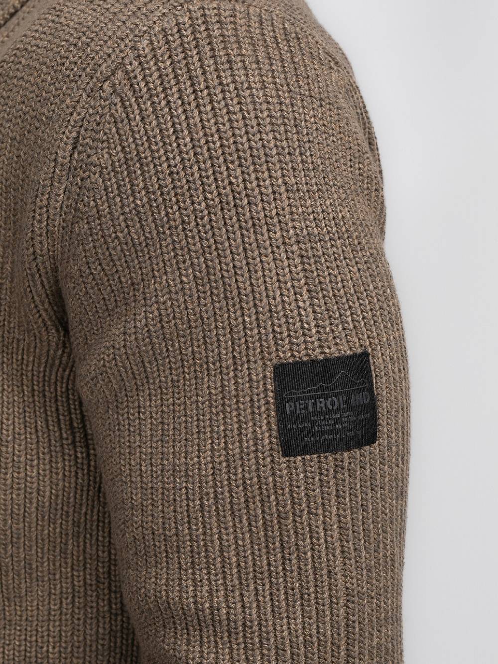 Petrol Industries M-3040-KWC282 Men Knitwear Collar Cardigan (7140 Oak) Letzte 3 Tage