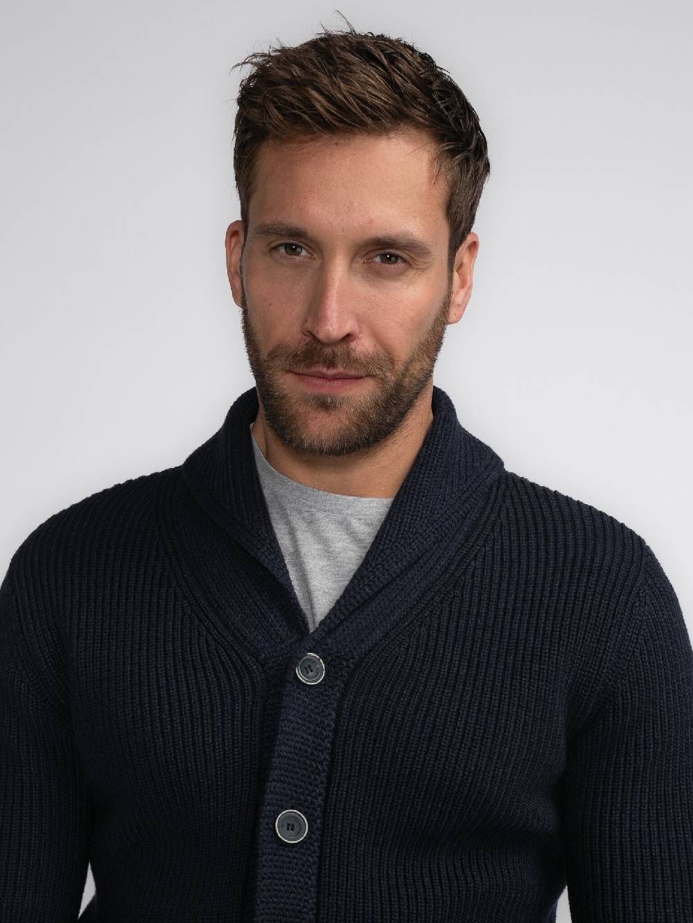 Petrol Industries M-3040-KWC282 Men Knitwear Collar Cardigan (5120 Sky Captain) JETZT KAUFEN