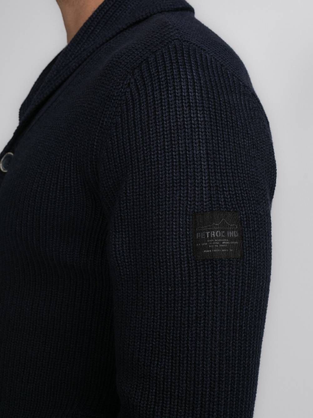 Petrol Industries M-3040-KWC282 Men Knitwear Collar Cardigan (5120 Sky Captain) JETZT KAUFEN