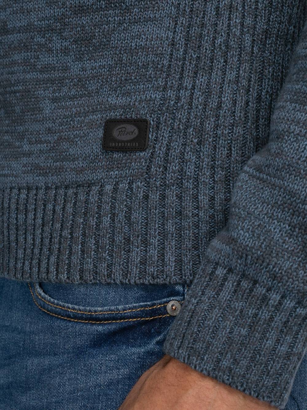 Petrol Industries M-3040-KWC206 Men Knitwear Collar (5183 Light Shadow) Letzte 2 Tage