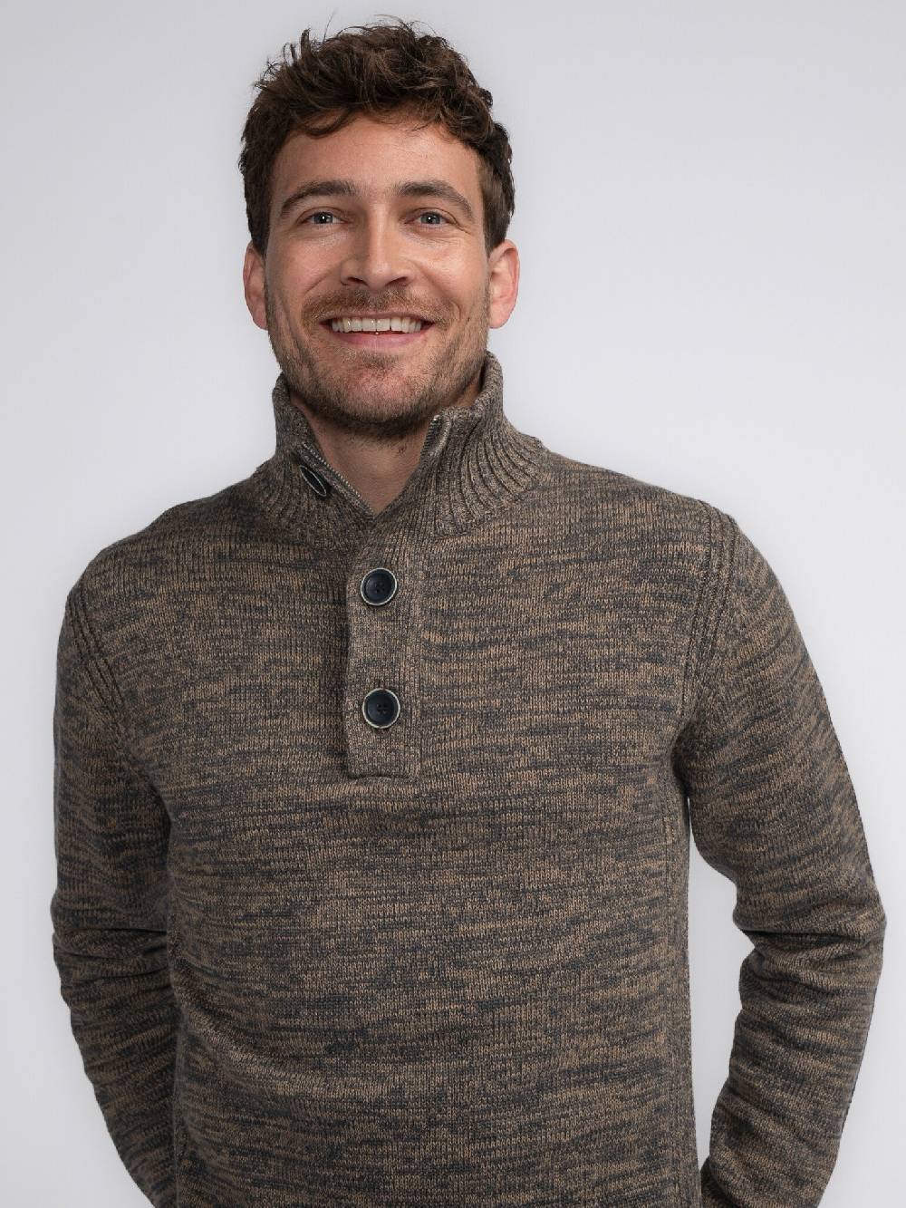 Petrol Industries M-3040-KWC206 Men Knitwear Collar (7140 Oak) Zeitbegrenzte Promotion
