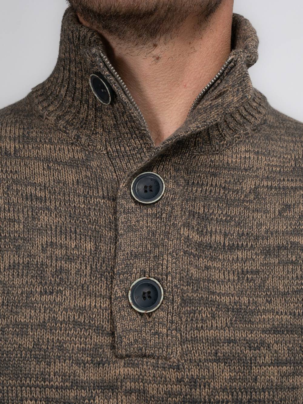 Petrol Industries M-3040-KWC206 Men Knitwear Collar (7140 Oak) Zeitbegrenzte Promotion