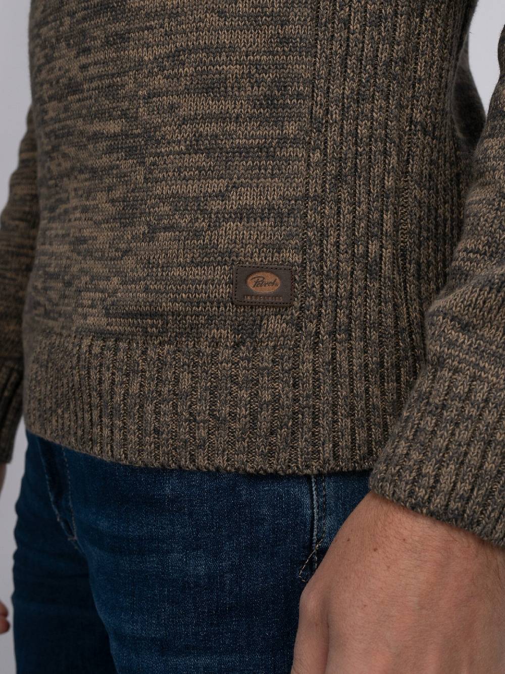 Petrol Industries M-3040-KWC206 Men Knitwear Collar (7140 Oak) Zeitbegrenzte Promotion