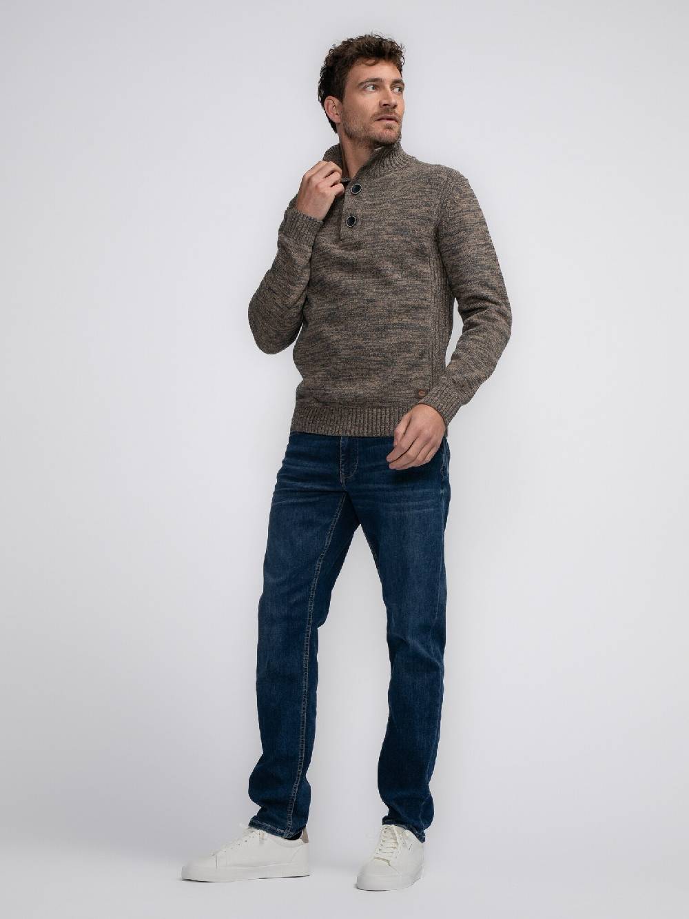 Petrol Industries M-3040-KWC206 Men Knitwear Collar (7140 Oak) Zeitbegrenzte Promotion