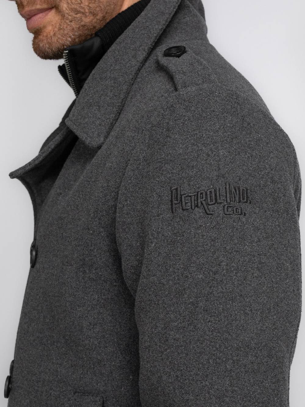 Petrol Industries M-3040-JAC102 Men Jacket Wool (9080 Steal Melee) Sonderangebot der Fabrik