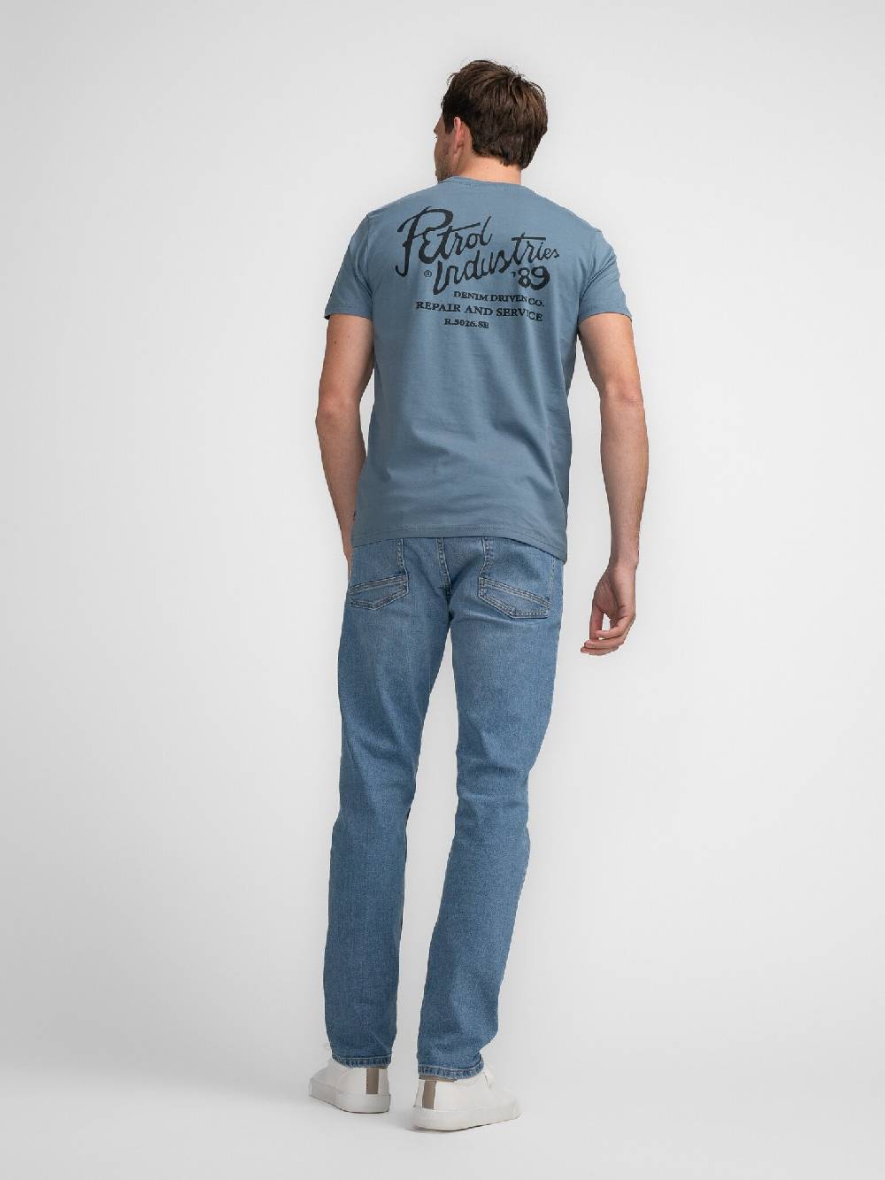 Petrol M-3040-TSR662 Men T-Shirt SS Classic Print (5183 Light Shadow) Super Rabatt
