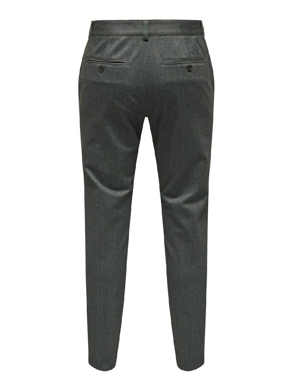 Only & Sons ONSMARK SLIM 02093 HERRINGBONE PANT (Black) 50% Rabatt für begrenzte Zeit