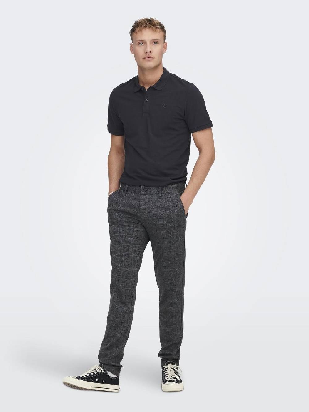 Only & Sons Onsmark Pant Check GW 1451 NOOS Phantom 22021451 Auslauf