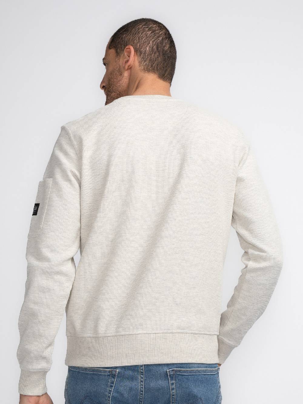 Petrol M-3040-SWR304 Men Sweater Round Neck (0009 Antique White Melee) Online Shopping