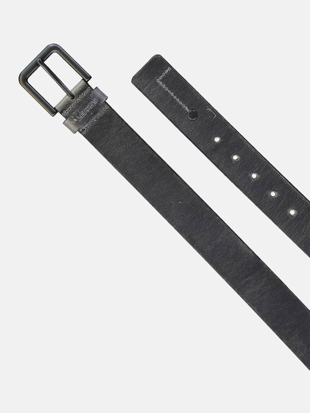 Lerros 5003018 LEREN RIEM MATTHEW MET ZWARTE GESP (250 MID GREY MELANGE) Cyber Monday