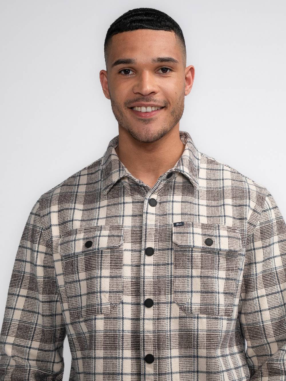 Petrol M-3040-SIL405 Men Shirt Long Sleeve Check (7137 Ecru) Flash Sale
