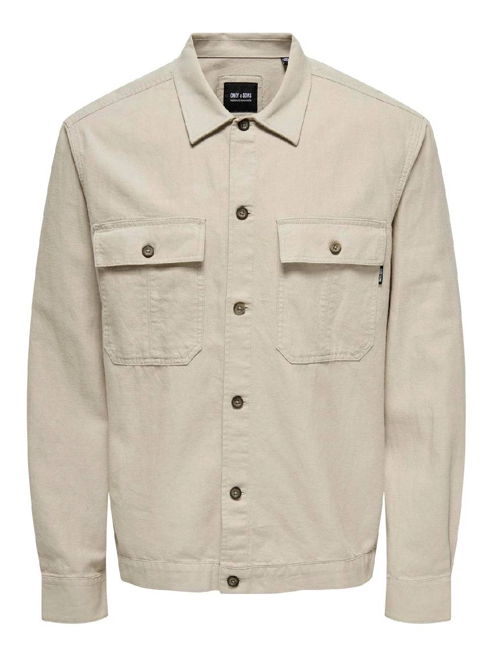 Only & Sons ONSMILO JAQUARD OVERSHIRT (SILVER LINING) Black Friday