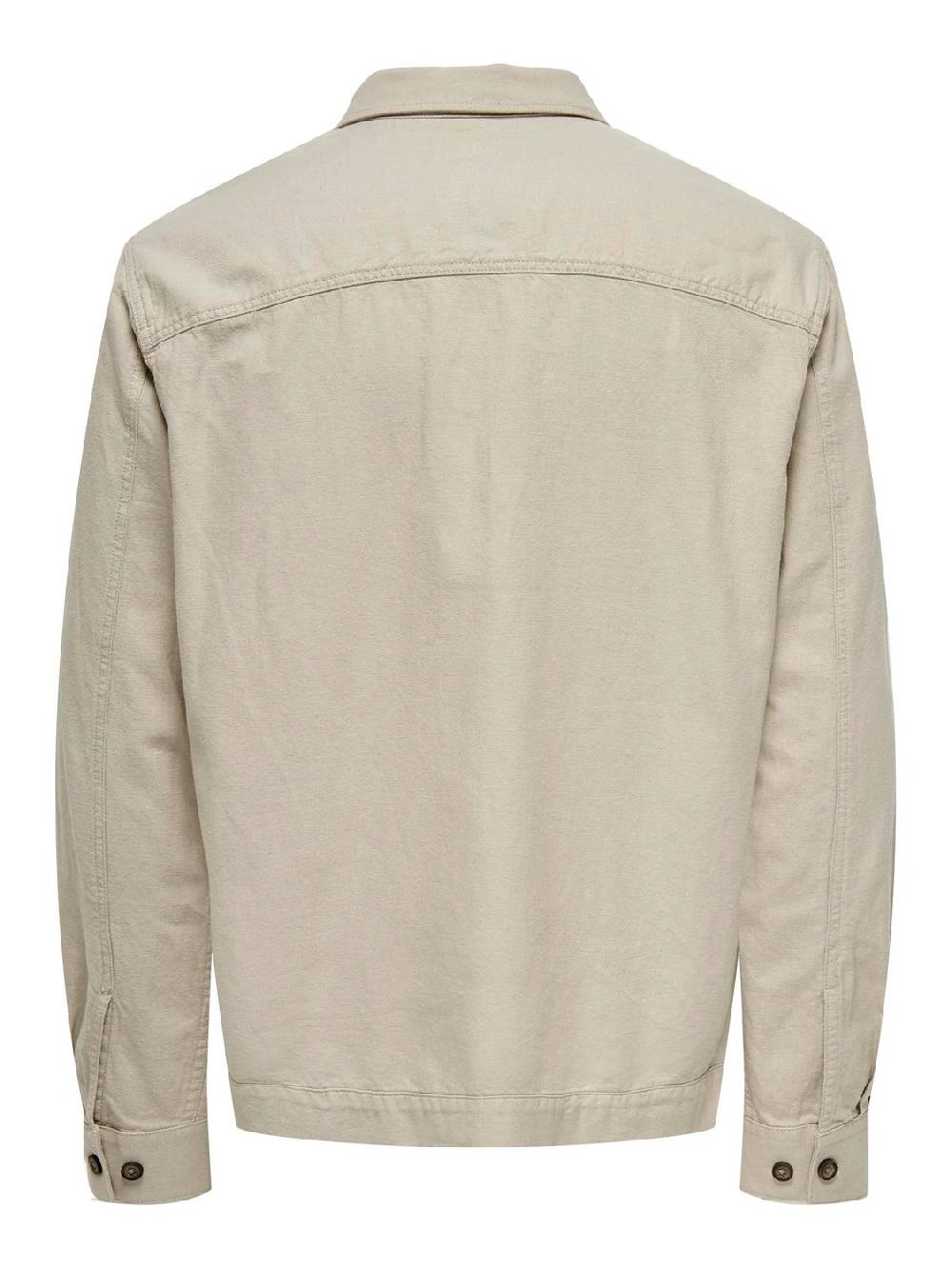 Only & Sons ONSMILO JAQUARD OVERSHIRT (SILVER LINING) Black Friday