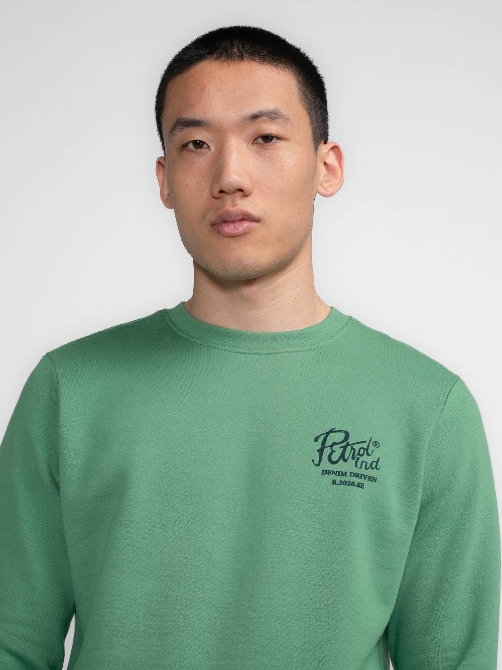 Petrol M-3040-SWR363 Men Sweater Round Neck Print (6167 Wasabi) Neueste Mode