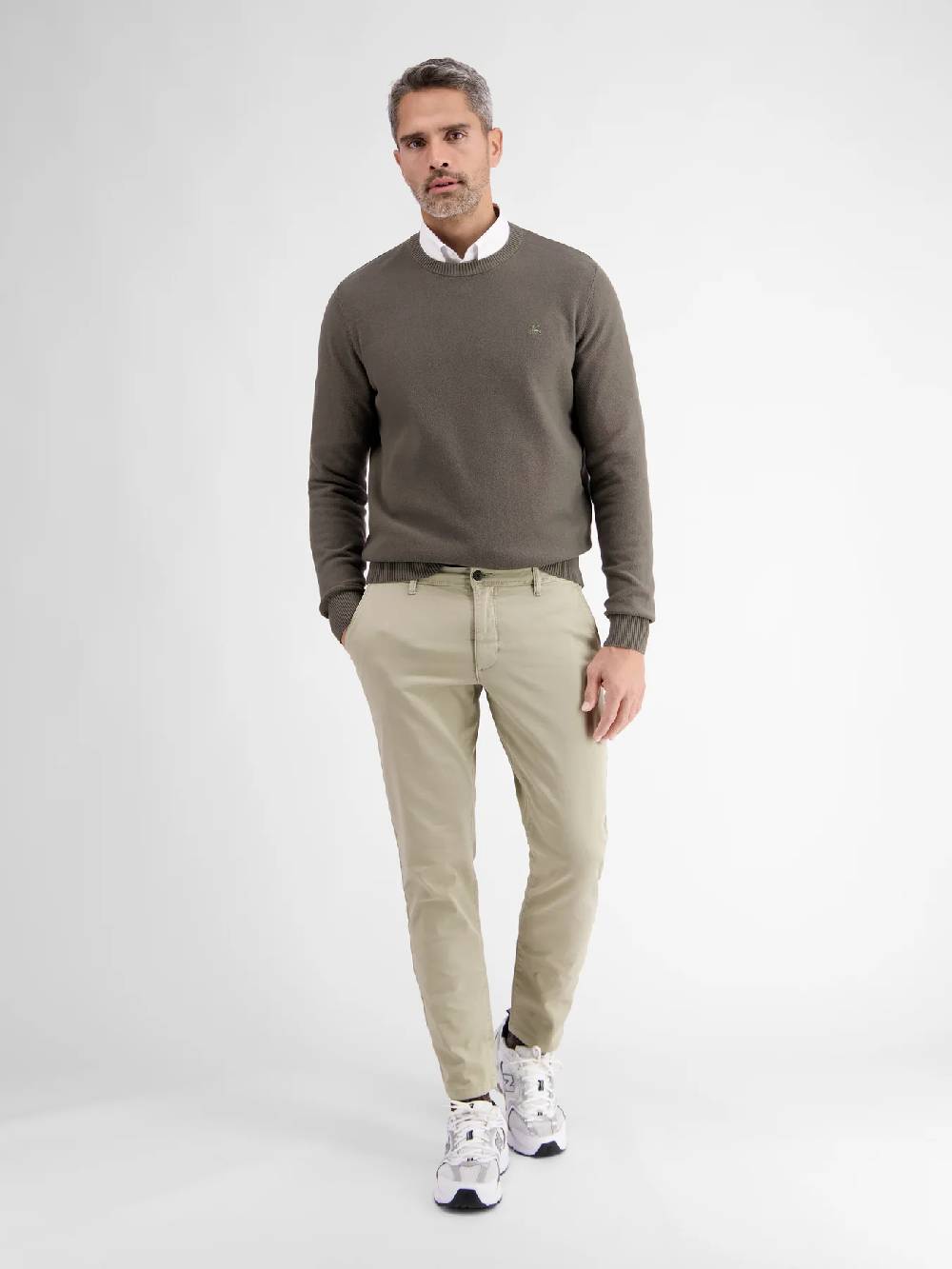 Lerros 2009166 CHINO MICROSTRUCTUUR SLIM FIT (707 SOFT STONE) Große Rabatte