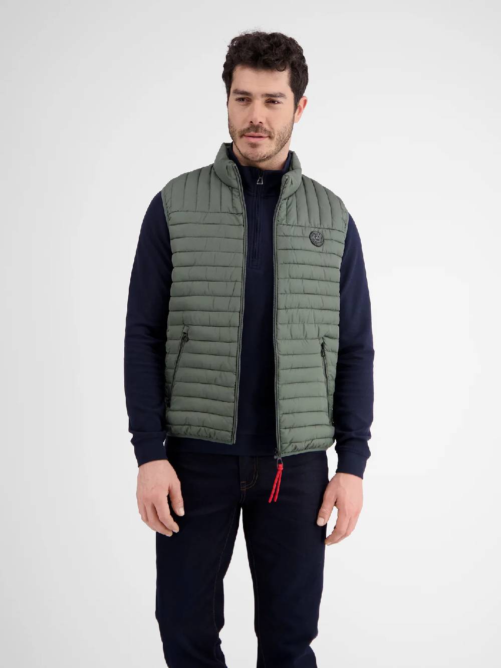 Lerros 2007341 LICHTGEWICHT VEST (618 MINERAL GREEN MELANGE) Super Rabatt