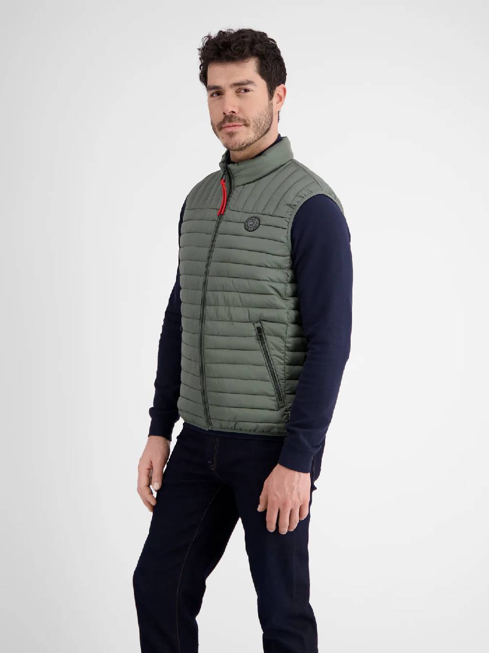 Lerros 2007341 LICHTGEWICHT VEST (618 MINERAL GREEN MELANGE) Super Rabatt