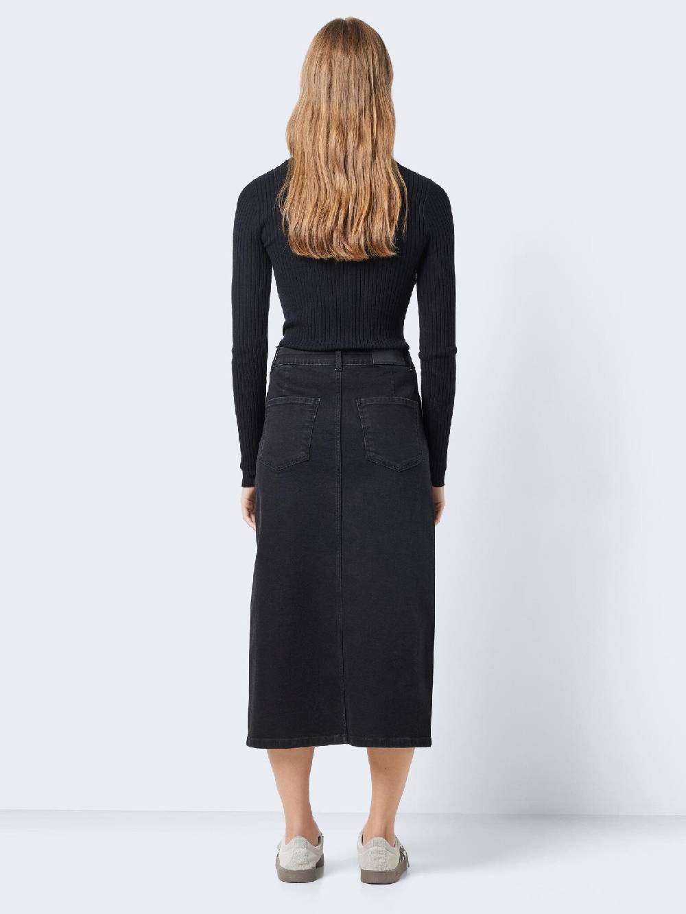 NOISY MAY KATH NW Long Skirt (Black Denim) Black Friday