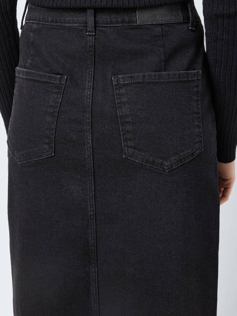 NOISY MAY KATH NW Long Skirt (Black Denim) Black Friday
