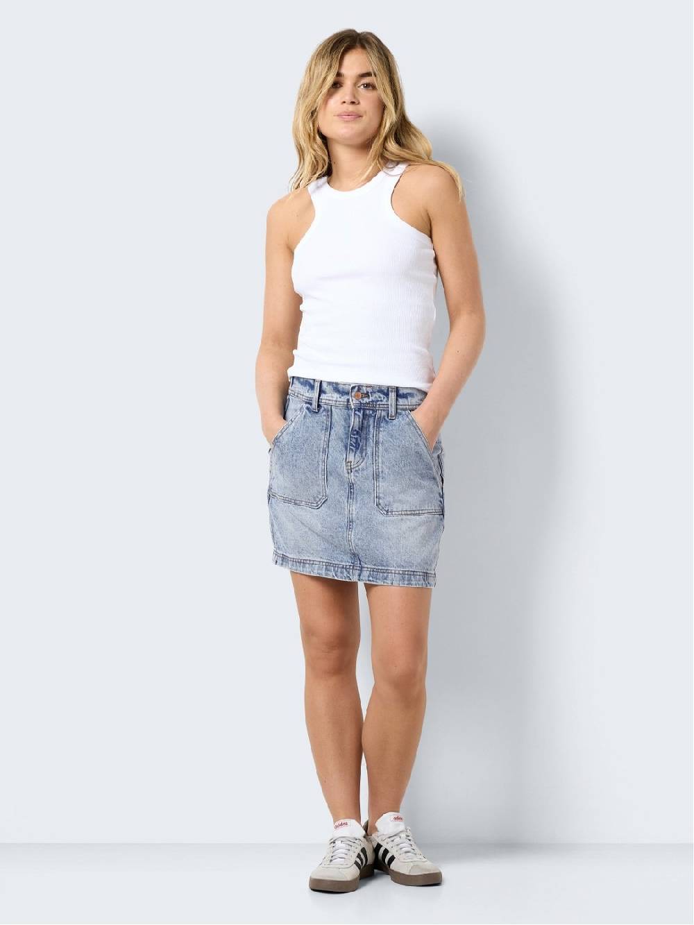 NOISY MAY REGINA HW Denim Skirt (Light Blue Used) Cyber Monday