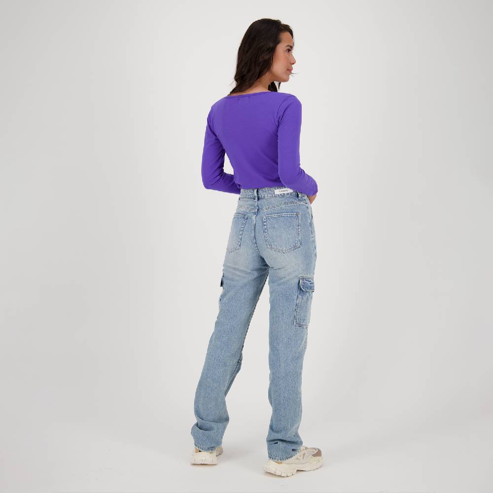 RAIZZED WOMEN Sunset Worker Mid Blue Stone Straight Jeans Kostenloser Versand international