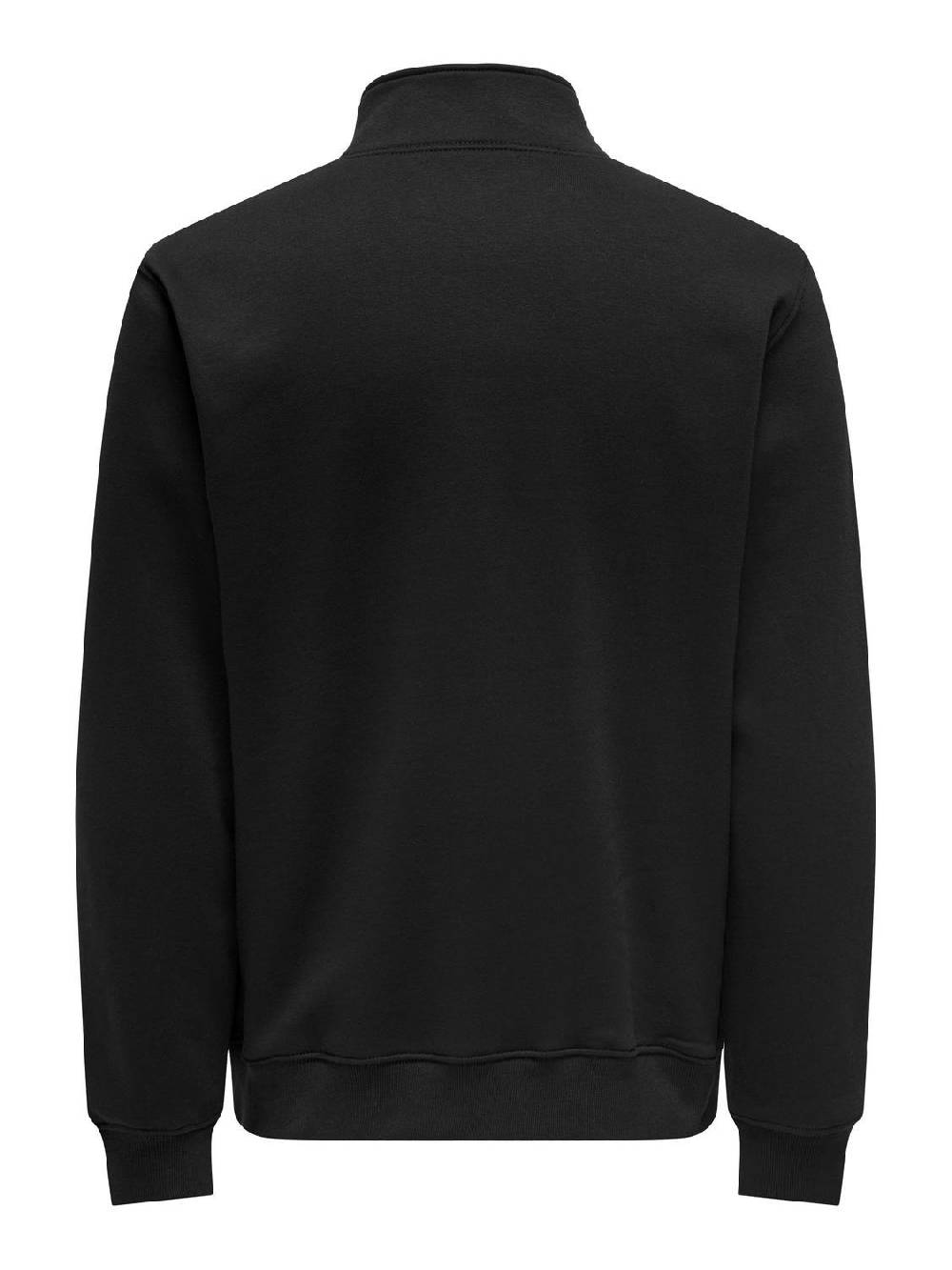 Only & Sons ONSCURATED REG HALF ZIP SWEAT Black) Preisnachlass