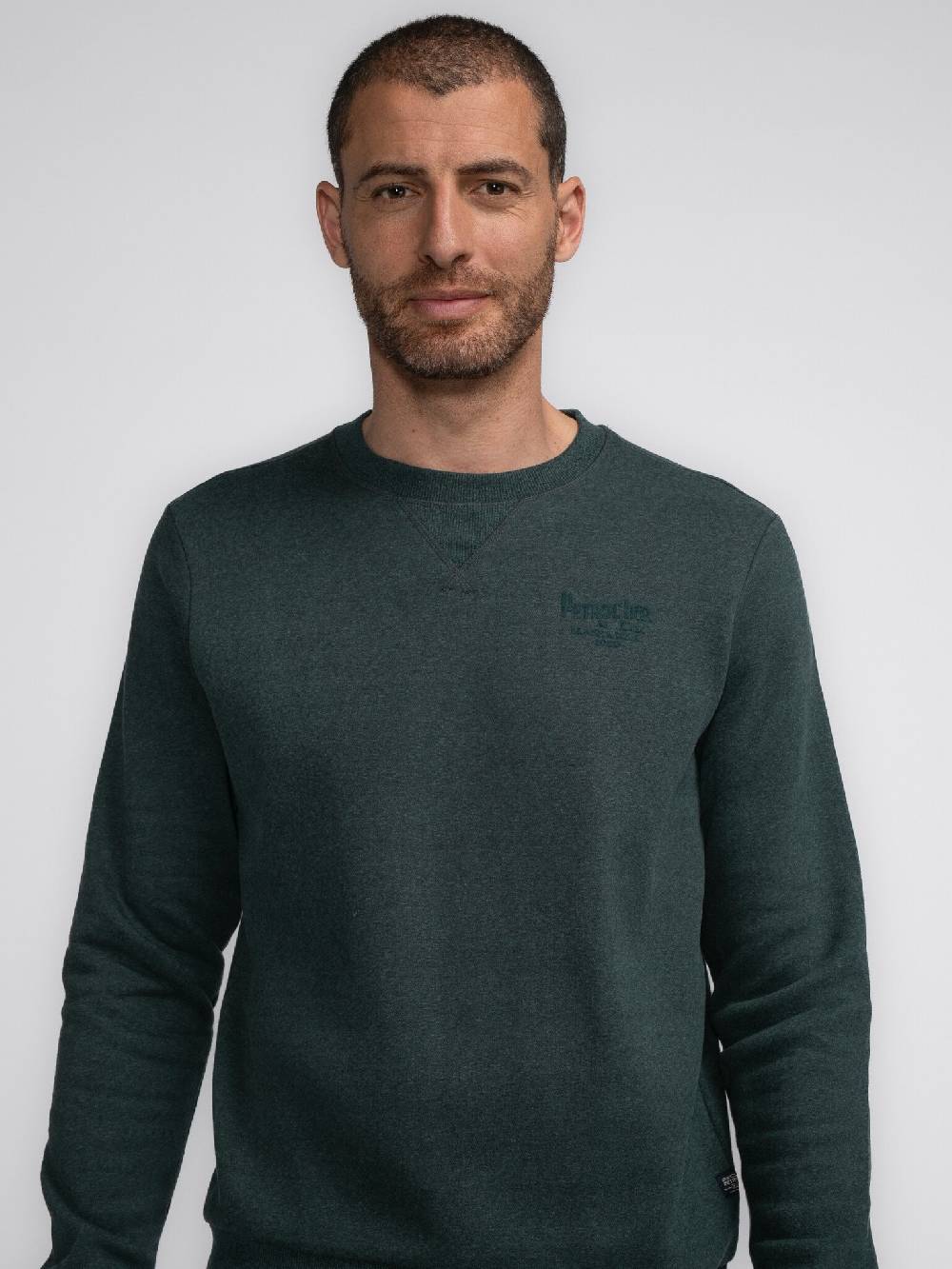 Petrol M-3040-SWR309 MEN SWEATER ROUND NECK PRINT 6089 Bottle Weihnachtsangebot