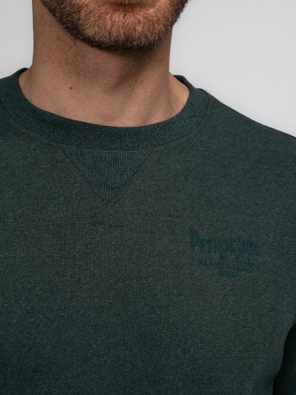 Petrol M-3040-SWR309 MEN SWEATER ROUND NECK PRINT 6089 Bottle Weihnachtsangebot