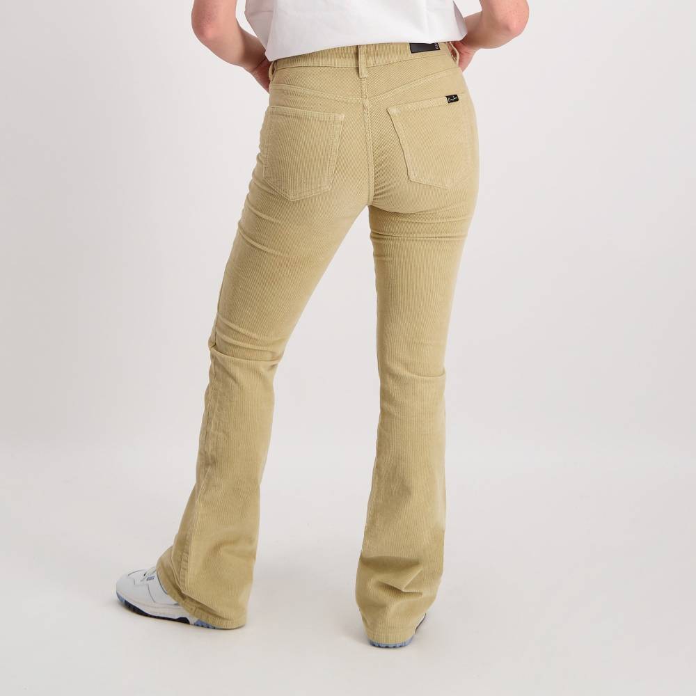 Cars Jeans Desiree Flare Corduroy Khaki Begrenztes Angebot