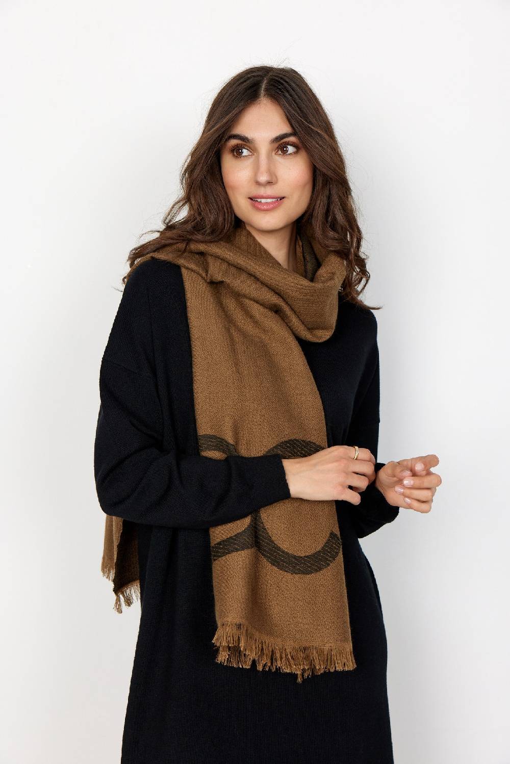 Soya Concept SC-HALDIS 1 SCARF (8700 SEPIA BROWN COMBI) Cyber Monday