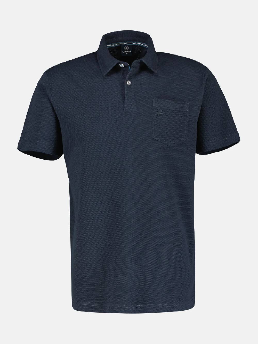Lerros 2443204 POLOSHIRT IN SPORTIEVE WAFELPIQUÉKWALITEIT (485 CLASSIC NAVY) Günstiger Verkauf
