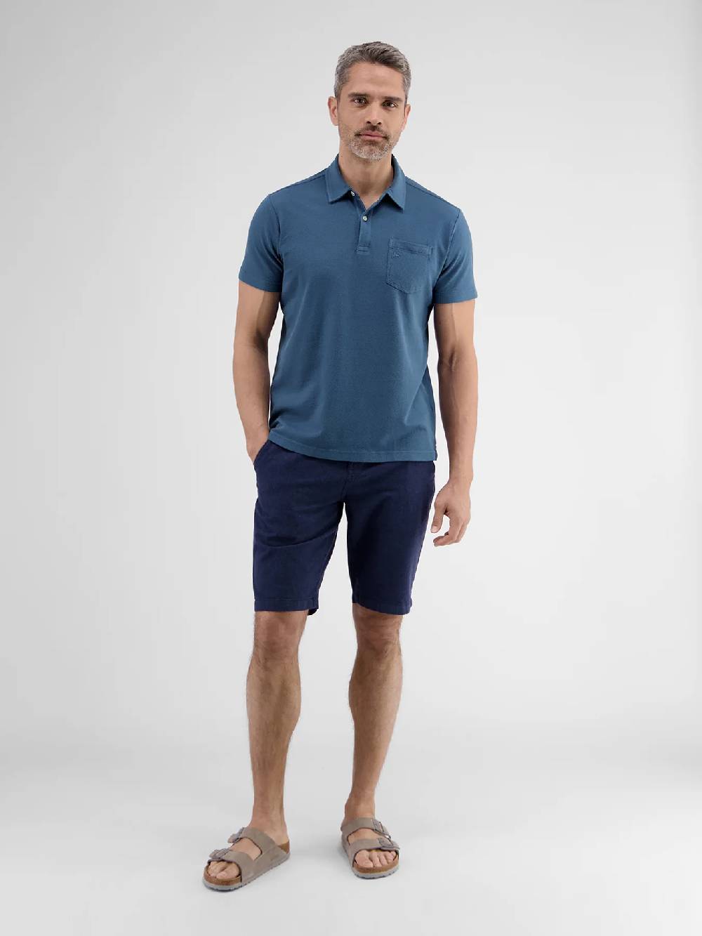 Lerros 2443204 POLOSHIRT IN SPORTIEVE WAFELPIQUÉKWALITEIT (448 STORM BLUE) Fabrikverkauf