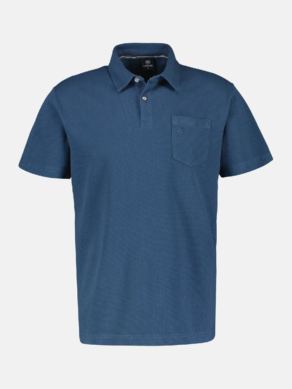Lerros 2443204 POLOSHIRT IN SPORTIEVE WAFELPIQUÉKWALITEIT (448 STORM BLUE) Fabrikverkauf