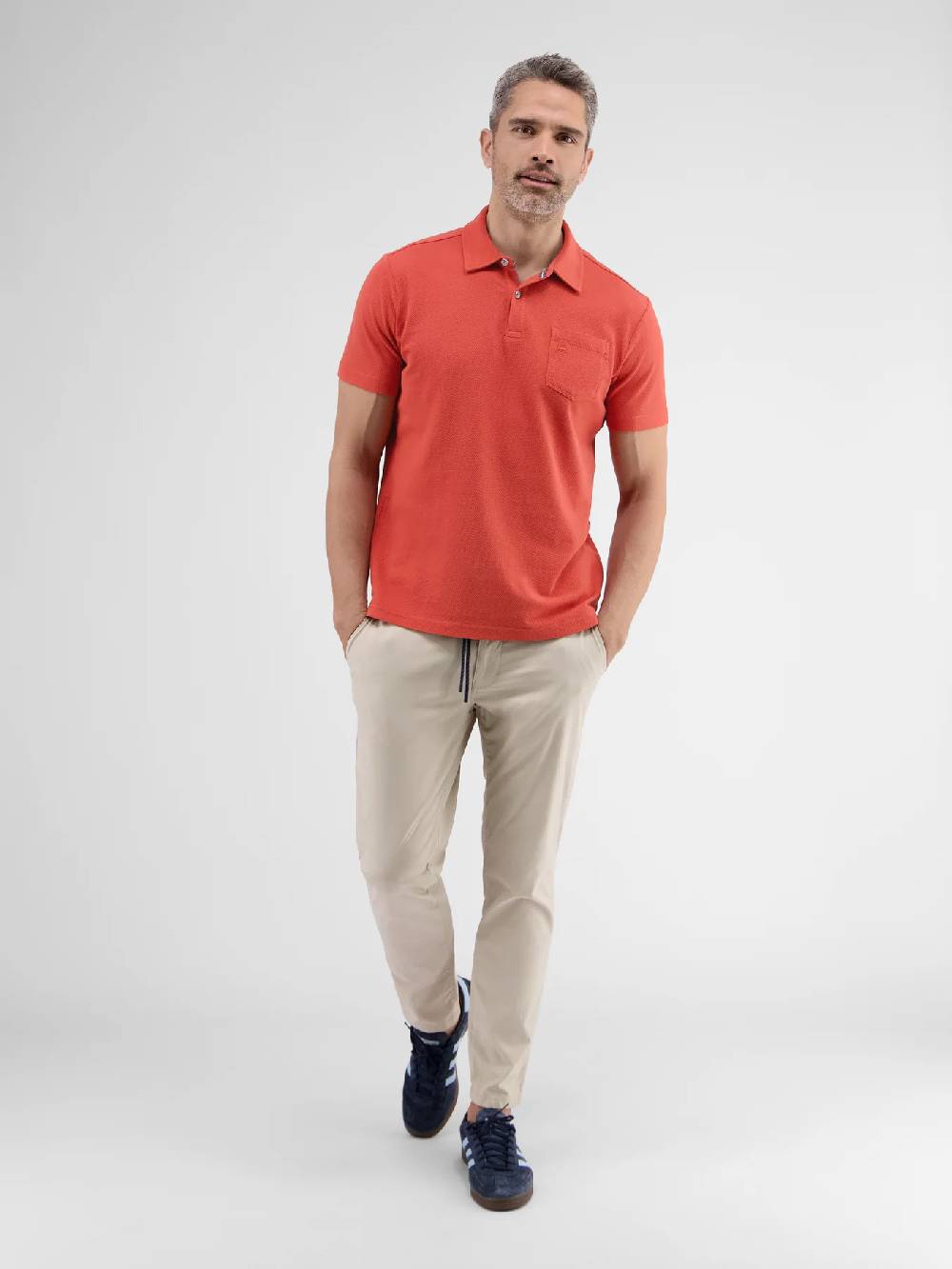 Lerros 2443204 POLOSHIRT IN SPORTIEVE WAFELPIQUÉKWALITEIT (327 DEEP CORAL RED) Meist gekauft