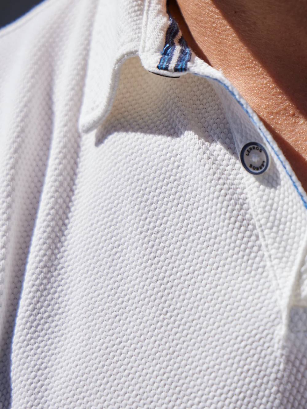 Lerros 2443204 POLOSHIRT IN SPORTIEVE WAFELPIQUÉKWALITEIT (103 BROKEN WHITE) Kostenloser Versand