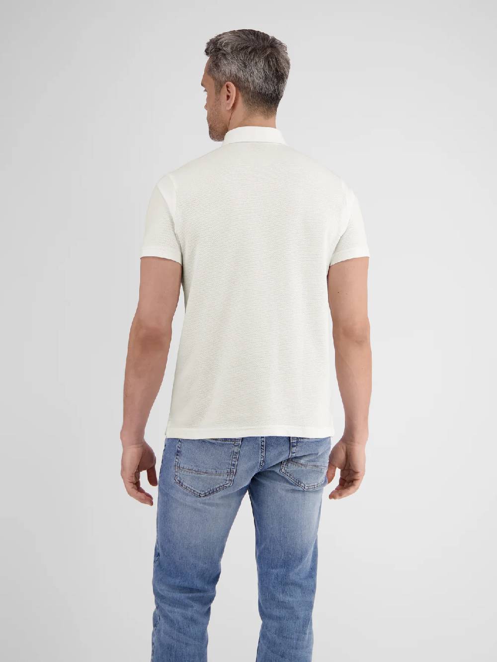 Lerros 2443204 POLOSHIRT IN SPORTIEVE WAFELPIQUÉKWALITEIT (103 BROKEN WHITE) Kostenloser Versand