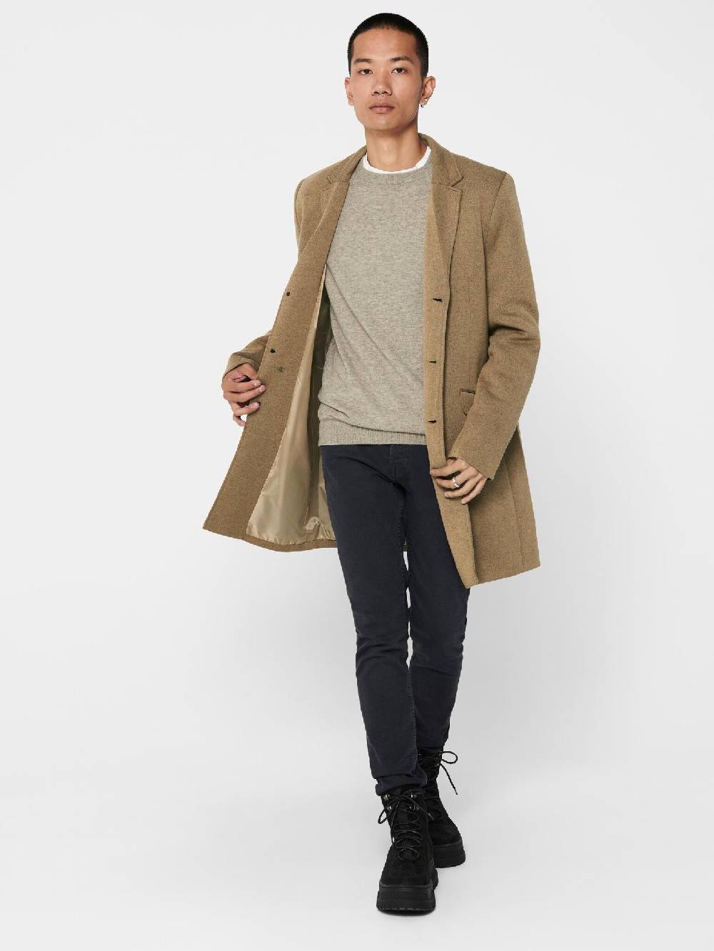 Only & Sons Onsjulian King Coat IN OTW VD CS (216332 Camel) Große Rabatte